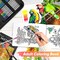 78-Pack Drawing Set Sketching Kit, Pro Art Supplies with 75 Sheets 3-Color Sketch Pad, Coloring Book, Charcoal, Metallic, Colored Watercolor, Graphite Pencils for Artists Adults Kids Beginners